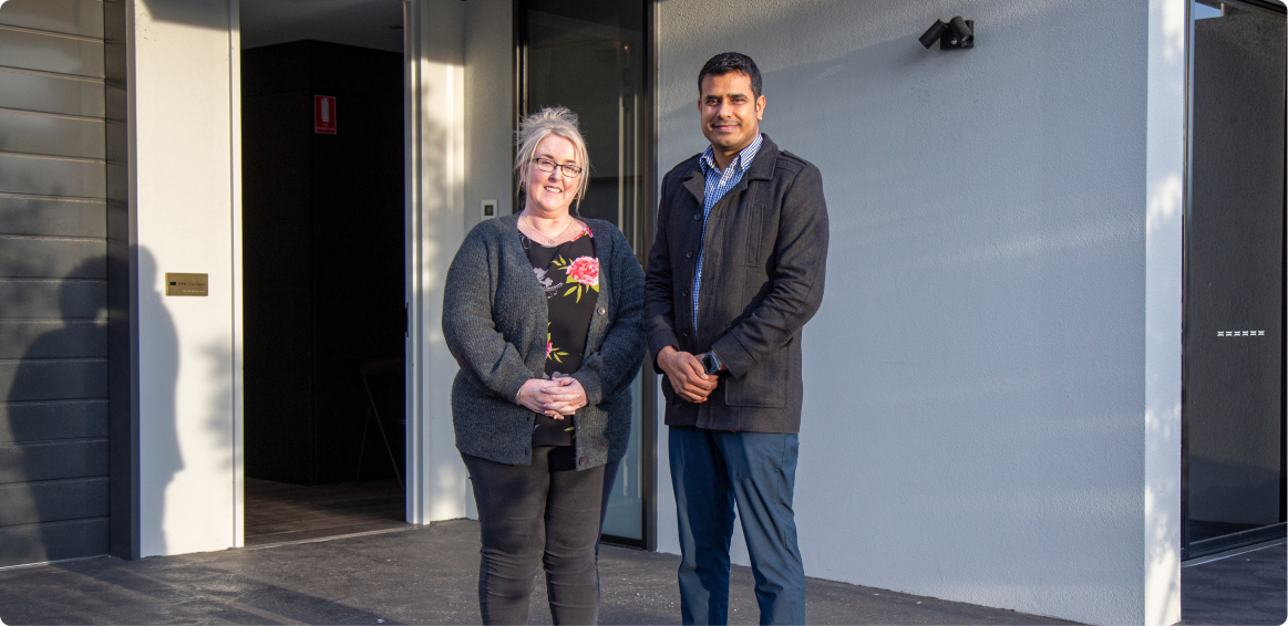 Northcott Service Coordinator, Alana with Service Manager, Ravi